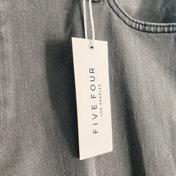 Five Four Ferdi Men’s 42 (Actual 44x33) Gray Denim Straight Leg Button Fly Jeans - Picture 3 of 9